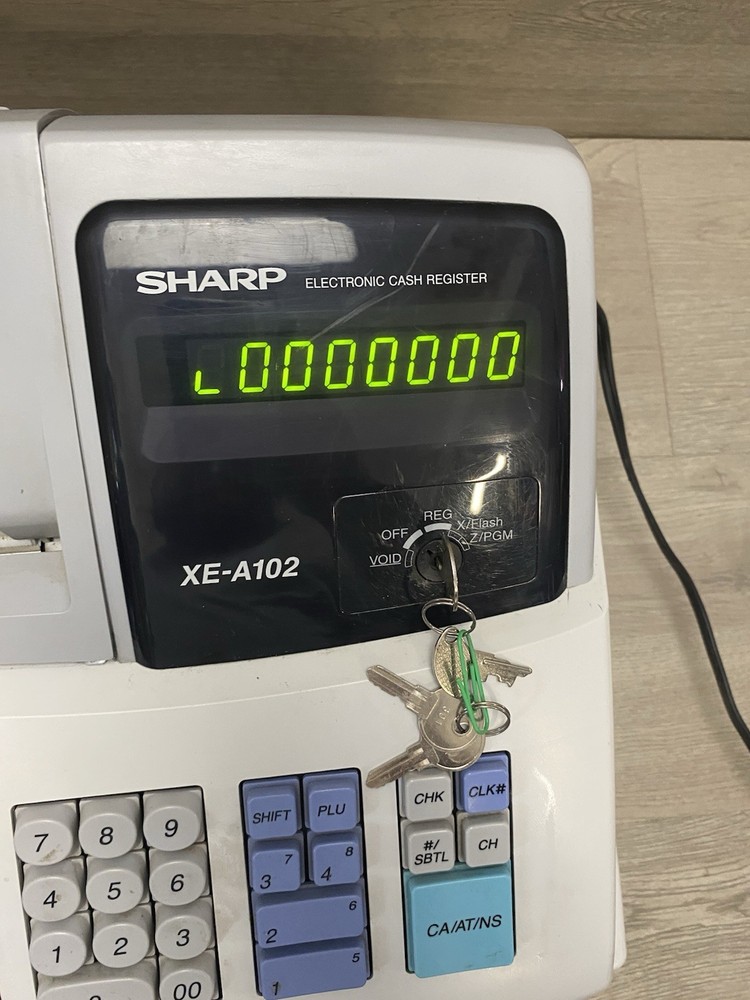 SHARP EXA102 ELECTRONIC CASH REGISTER LED DISPLAY AUTOMATIC PLUS