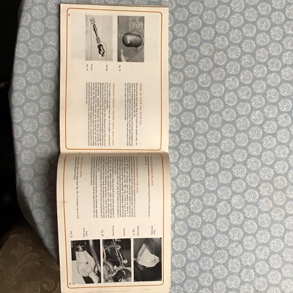 ford cortina Owners Handbook