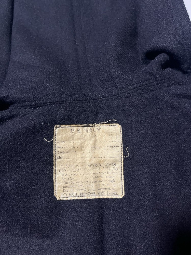 Vintage US Navy Cracker Jack Sailor Uniform 100% Wool Top Pullover Badges