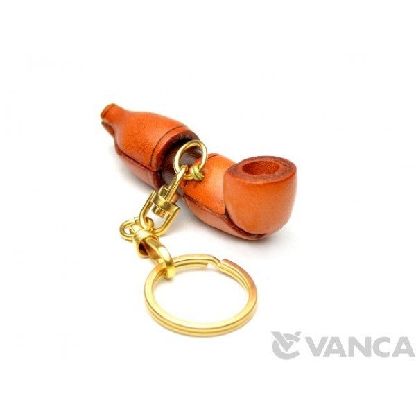 Oriental Pipe Leather Keychain(L)