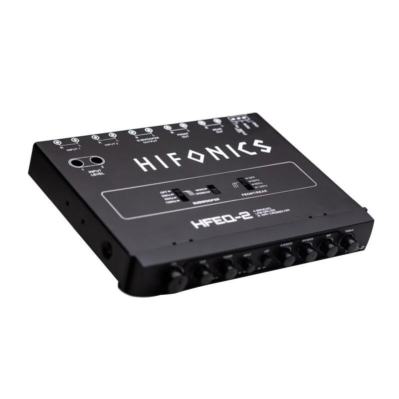 Hifonics HFEQ-2 Equalizer 4-Band 9-Volt Line-Drive Multi Source Signal Processor