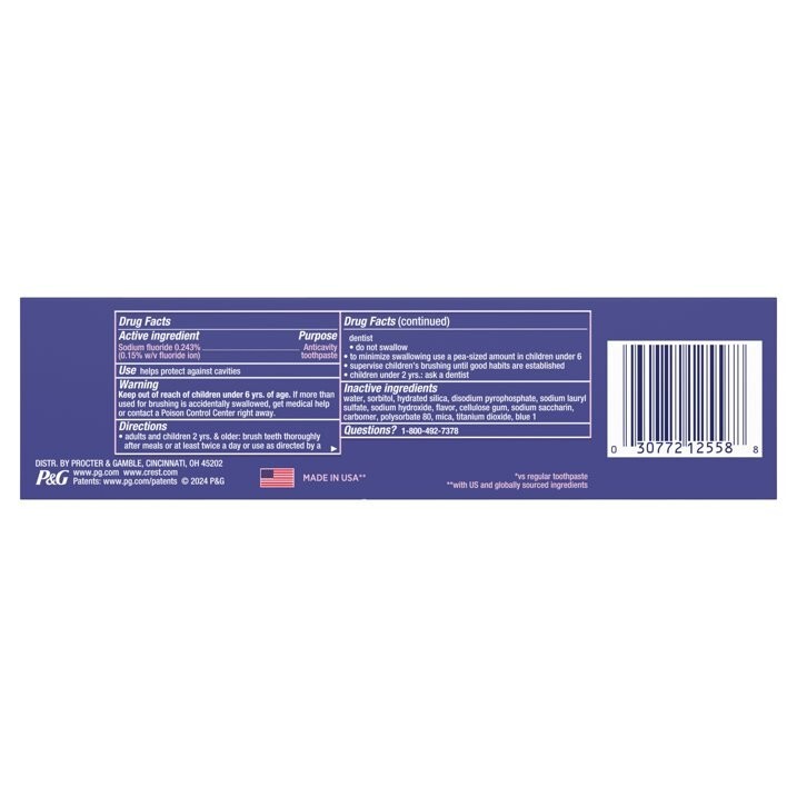 Crest 3D White Adv Deep Clean Whitening Toothpaste, 3.3 oz