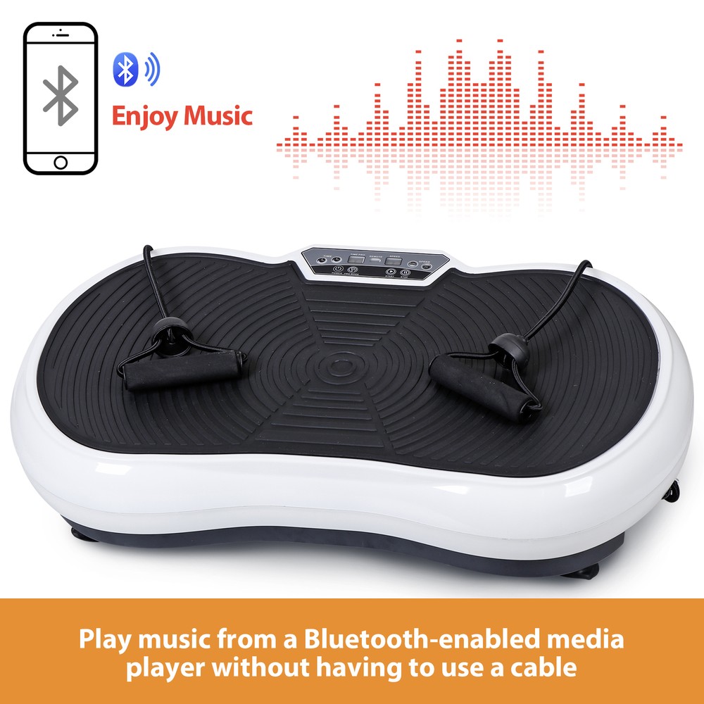 Vibration Plate Exercise Machine Whole Body Workout Vibration Platform White