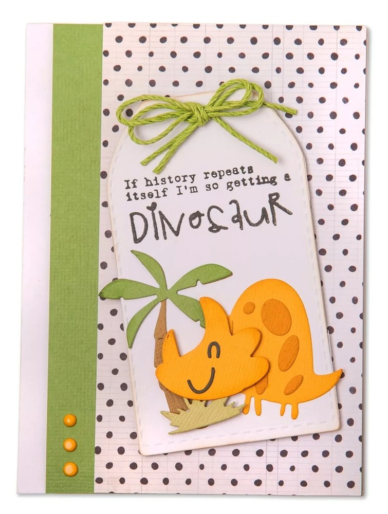 Sizzix Thinlits Dinosaurs Cutting Dies Pete Hughes Cute Animals 664393 NEW
