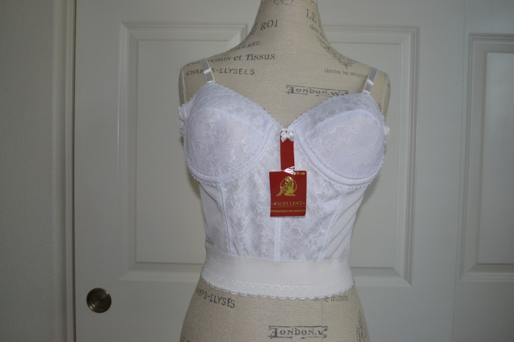 White long line strap/less bra wedding undergarment