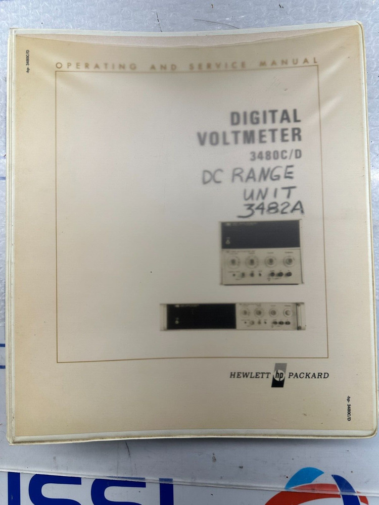 HP 3480C/D Operating and Service Manual