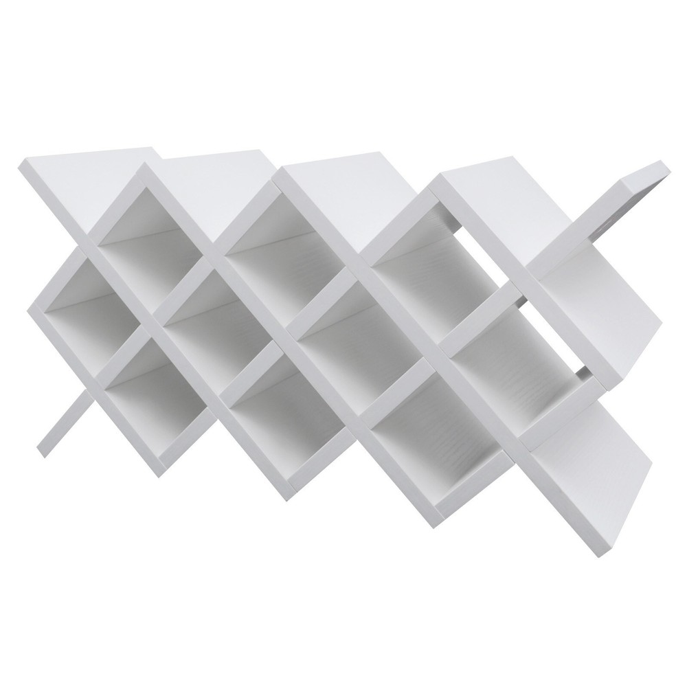 10 Grids Bottle Wine Lattice Rack Wall-Mount Insert Display Storage Holder Shelf