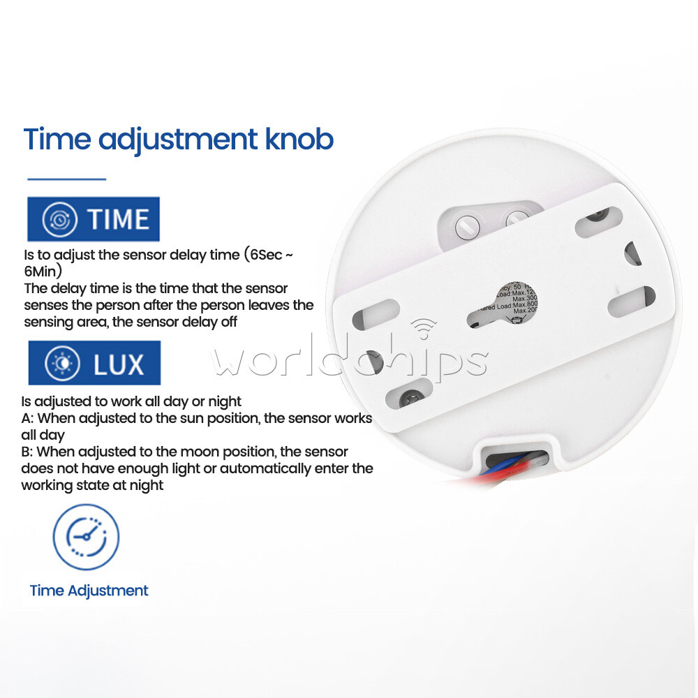 AC85-265V Infrared PIR Motion Induction Sensor Switch For LED Ceiling Light