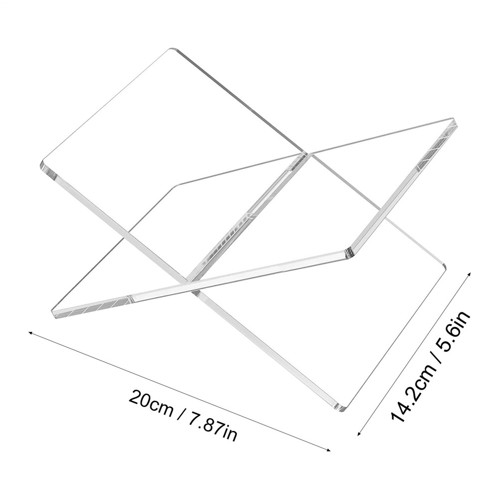 Acrylic Book Holder Functional X Shaped Book Stand For Displaying Book Reading