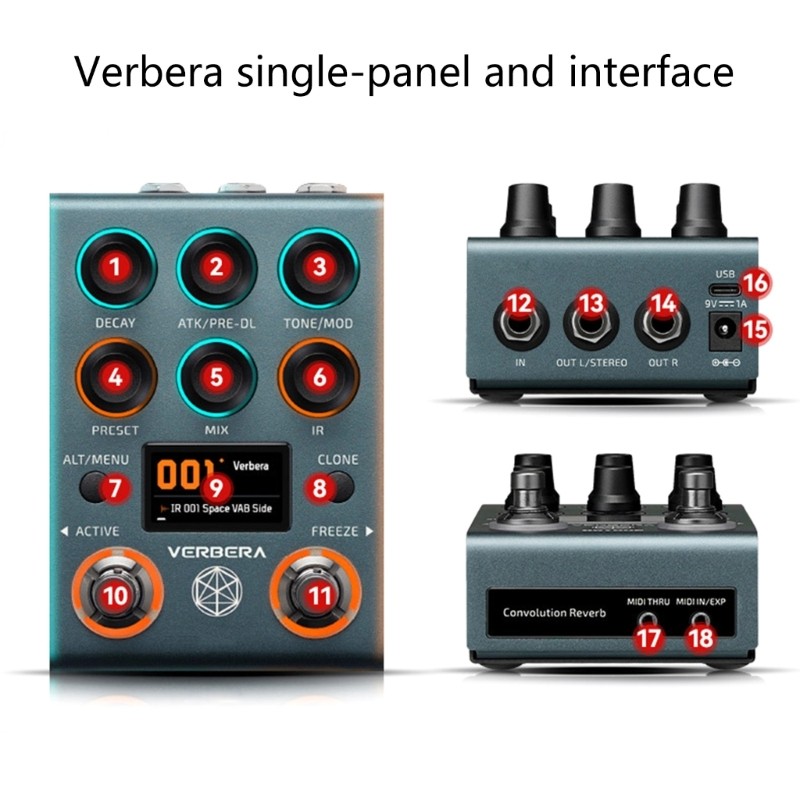 Professional Multiple Effects Guitar Pedal Adjustable Parameters Distortion