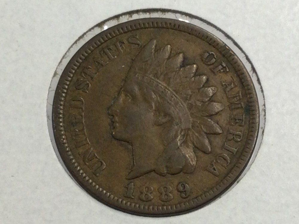 1889 Indian Cent in very fine