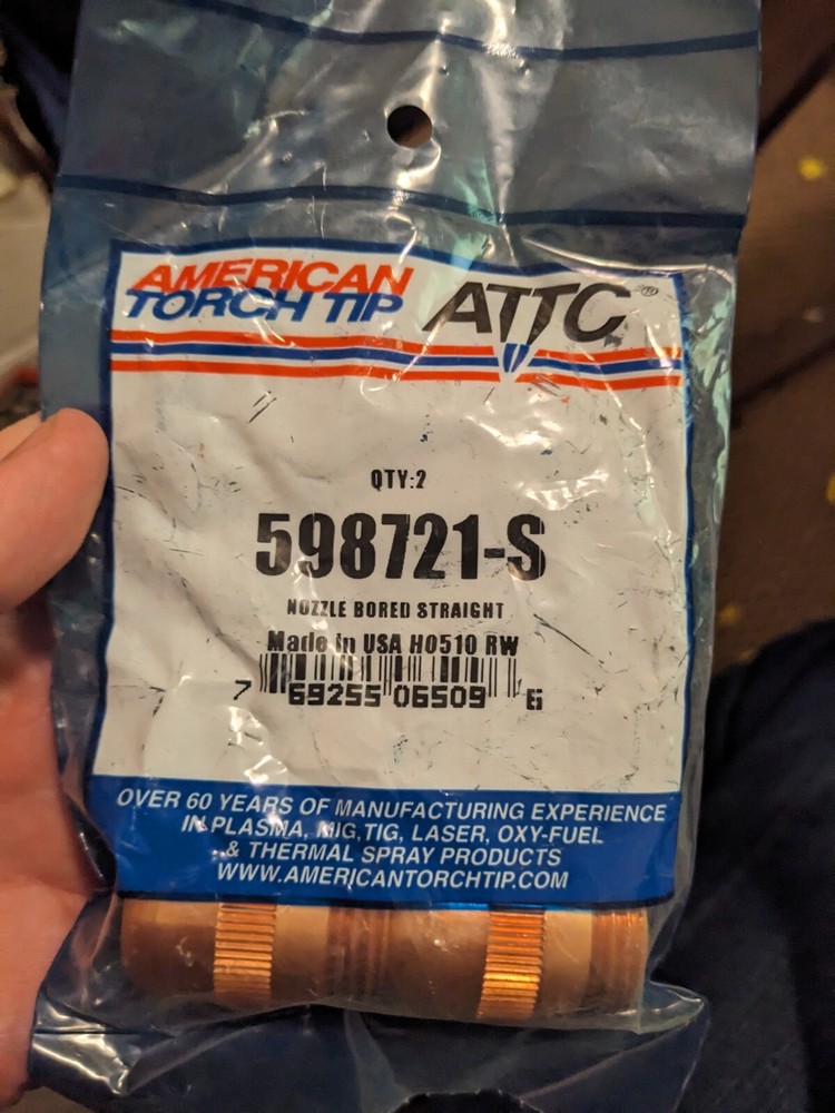 MIG NOZZLE 598721-S BY ATTC IN ESAB-STYLE 2/PKG