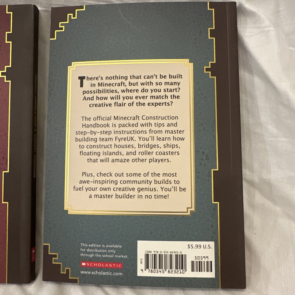 Minecraft Construction, Essential, And Combat Handbooks 3 Book Set