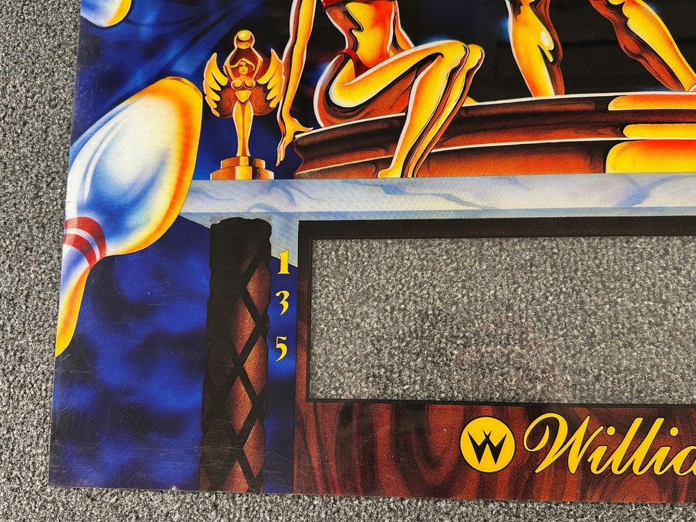 Williams Strike Master Shuffle Bowler Machine Game Backglass Translite ORIGINAL