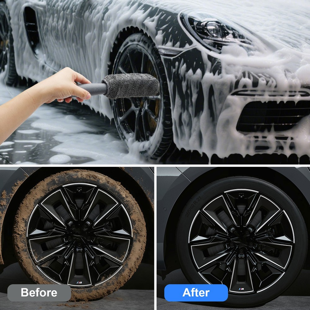 11 PCS Reusable Car Cleaning Tool Kit for Auto Detailing Microfiber Applicator