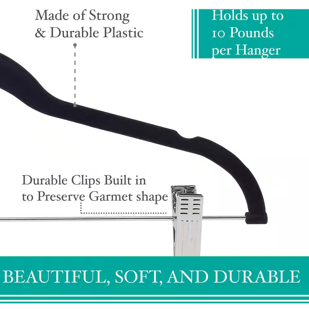 Black Suit Hangers 6-Pack