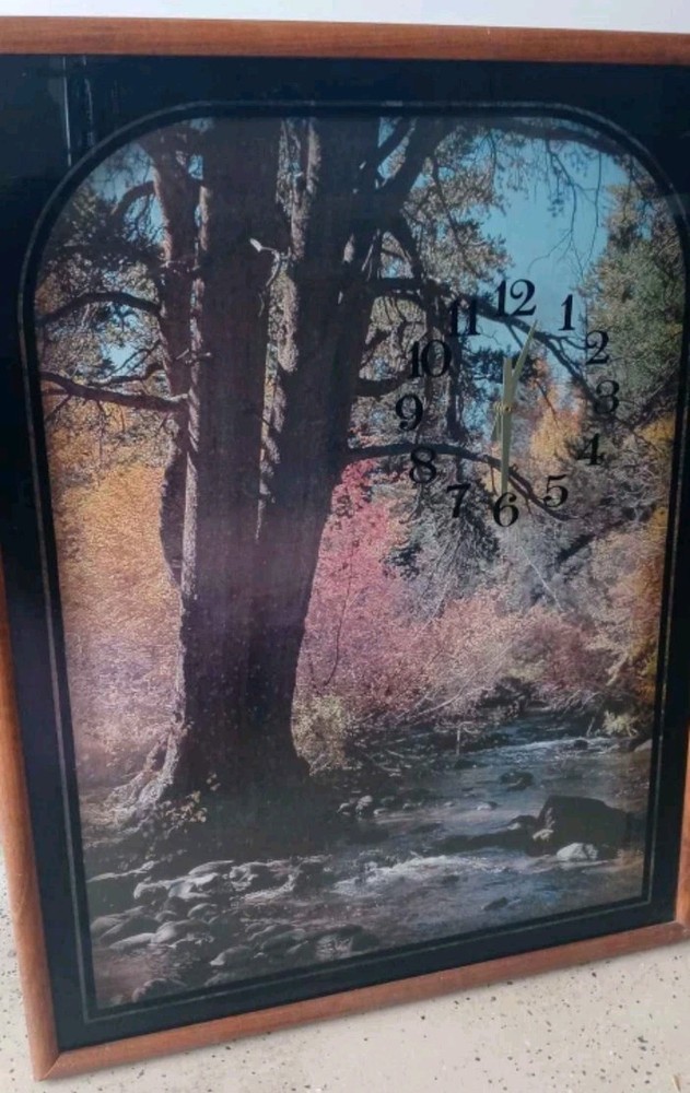 Large Vintage Shadowbox Wall Clock Art, From Intercraft Industries.