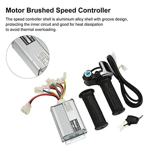 1000W Brushed Motor Speed Controller with Locking Throttle Grip & Battery