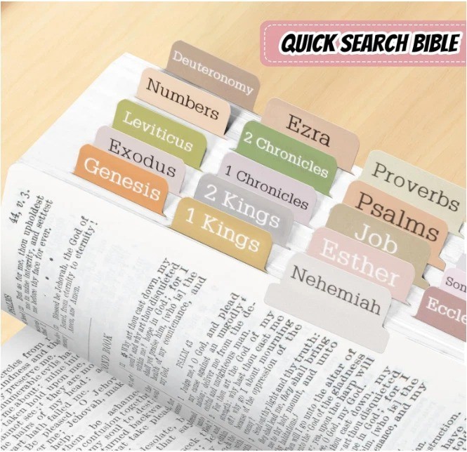 Laminated Bible Tabs,75 Tabs,Laminated Index Tabs for Women and Boho