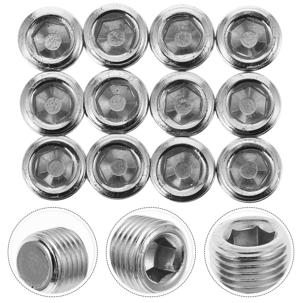 12 Pcs Hose Connector Pipe Fittings with Internal Thread Hex Plug