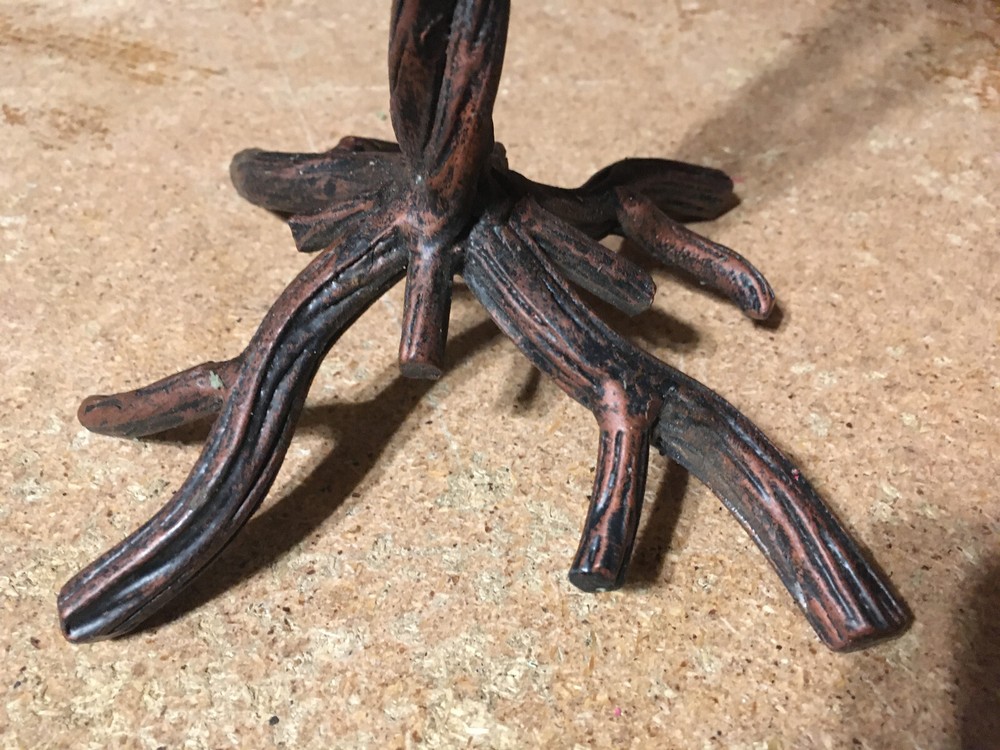 RUSTIC METAL BRONZE & BLACK BRANCH CANDLESTICK 18" / WRONGWAY052