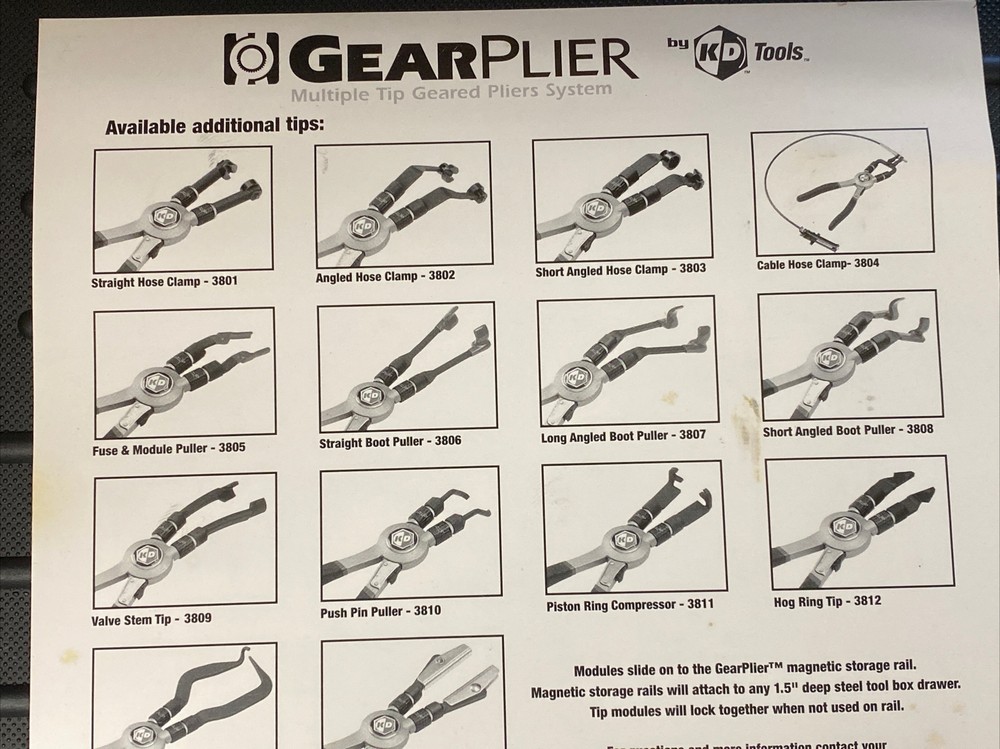 GearPlier, 7 Piece Set, Part #3835