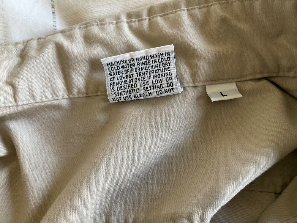 Bush Hog Mowers Button Front Khaki Shirt, Sz Large