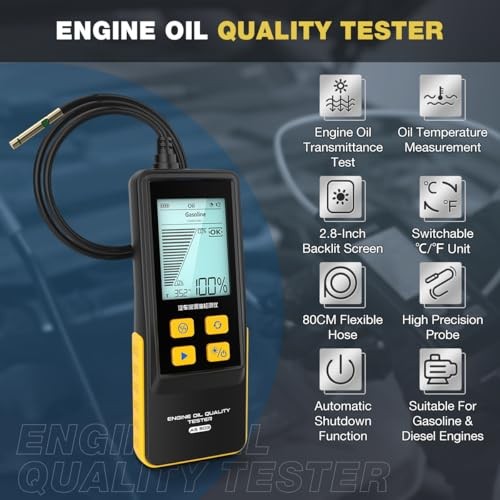Engine Oil Tester, Gasoline Diesel Engine Oil Quality Analyzer, High