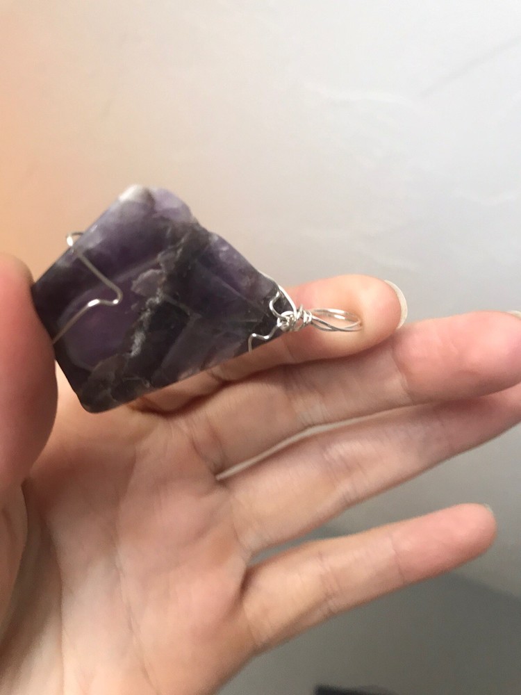 Chevron Amethyst Pendant