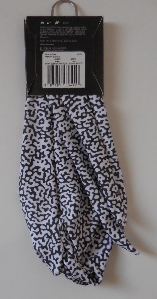 Nike Dri-Fit Studio Twist Printed Head Tie Black/White/Volt