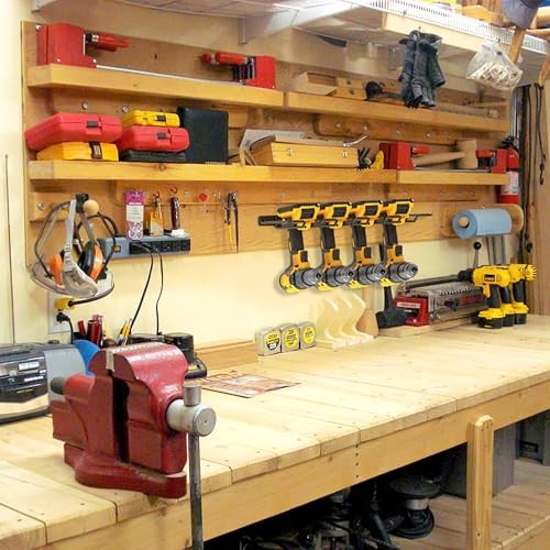 Wall Mounted Power Tool Organizer Holder, Heavy Duty Power Tool Holder 2 Pack