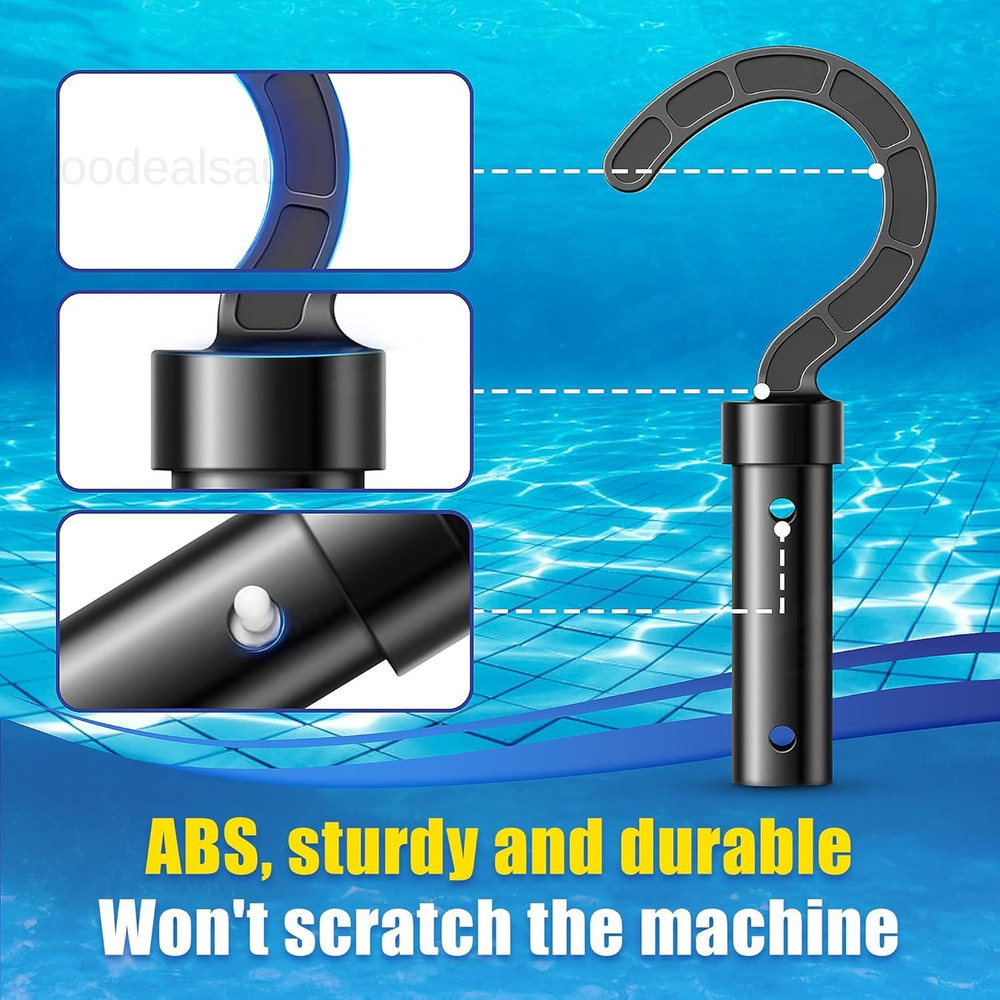 Pool Hook for Robotic Cleaner, ABS Hooks Poles, Black