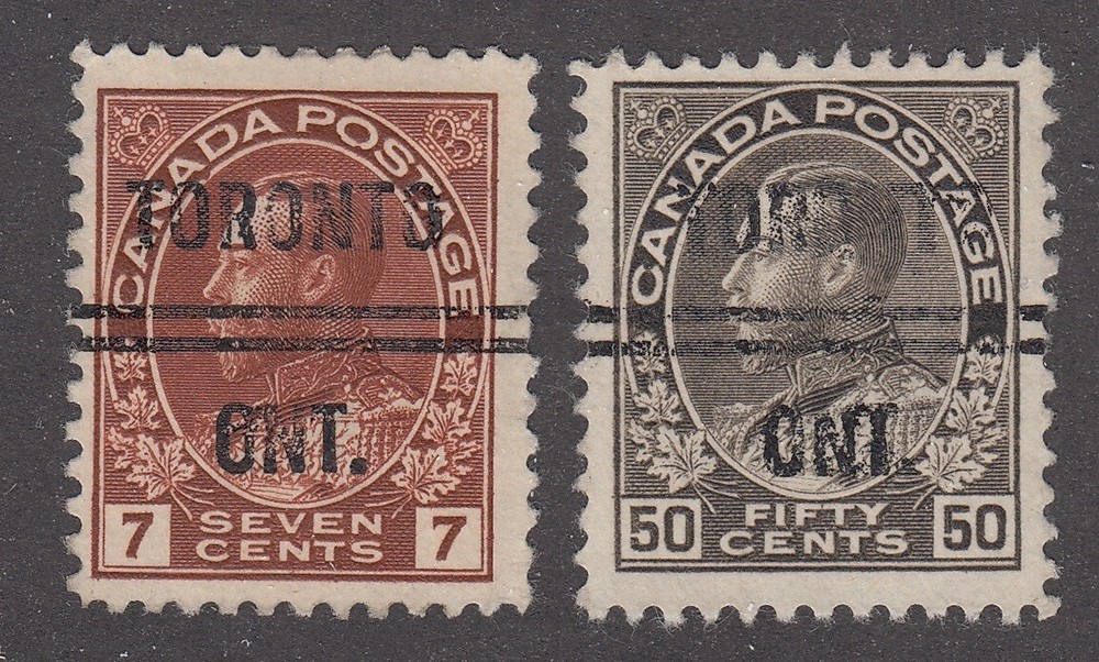 Canada Precancel "TORONTO" 11-114, 11-120