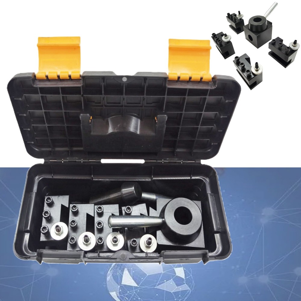 5Pcs High Precision Wedge Type Quick Change Tool Post Holder Set For Lathe 0.59"