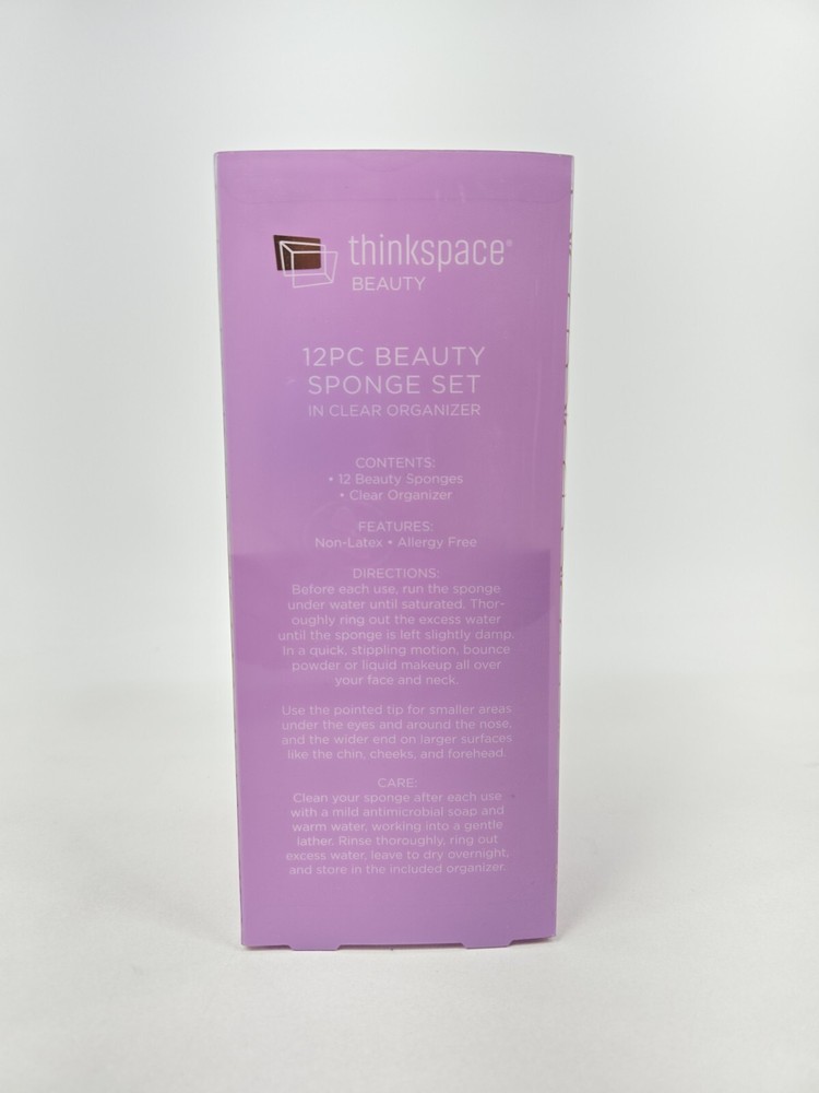 12-Piece Thinkspace Beauty Blending Sponge Set Plus Clear Organizer