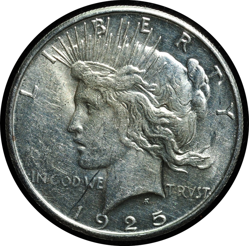1925-S Peace Dollar Scratch BU