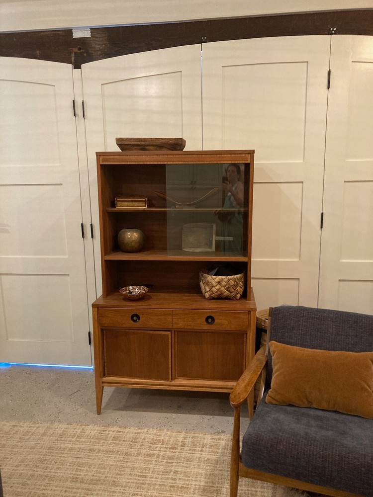 Mid-Century Modern bookcase with lower cabinet