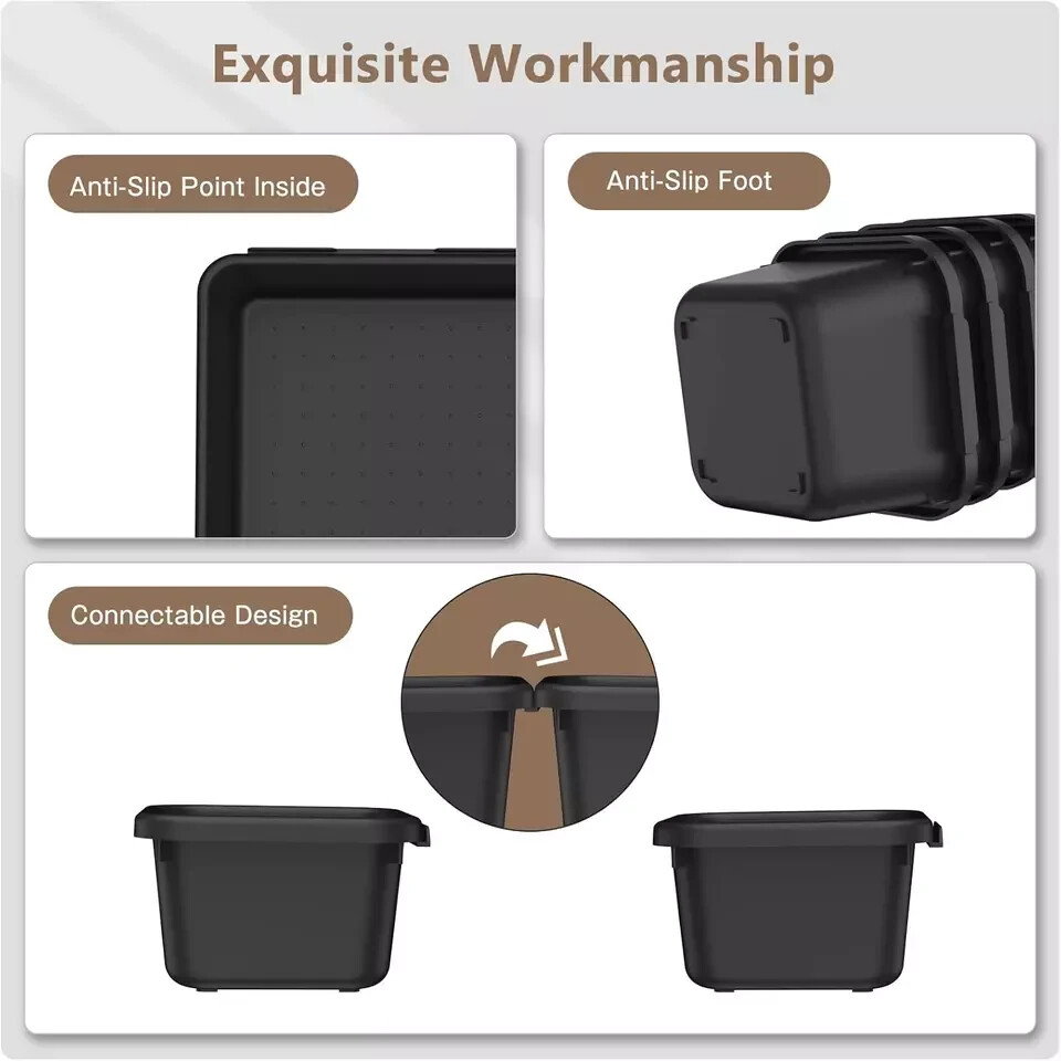【𝟰𝟲𝗣𝗖𝗦】【5 Size】Tool Box Organizer Tray Divider Set, 【Black】 Desk Drawer ...