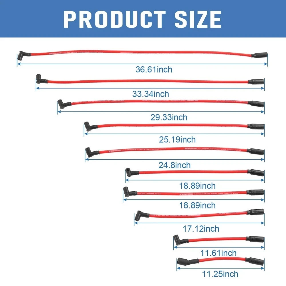 JDMSPEED New Performance Spark Plug Wire Set 10.5mm Replacement for Chevy GM LT1