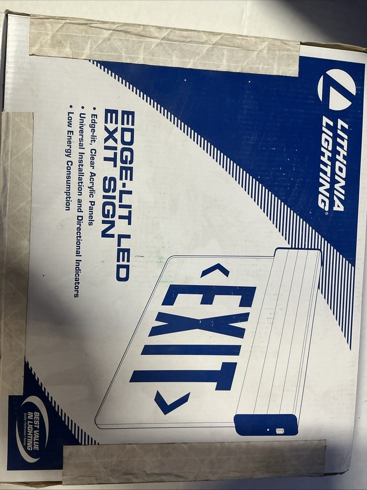 LITHONIA EDG 2 RMR M6 Surface mount LED exit sign. Double face, New open box