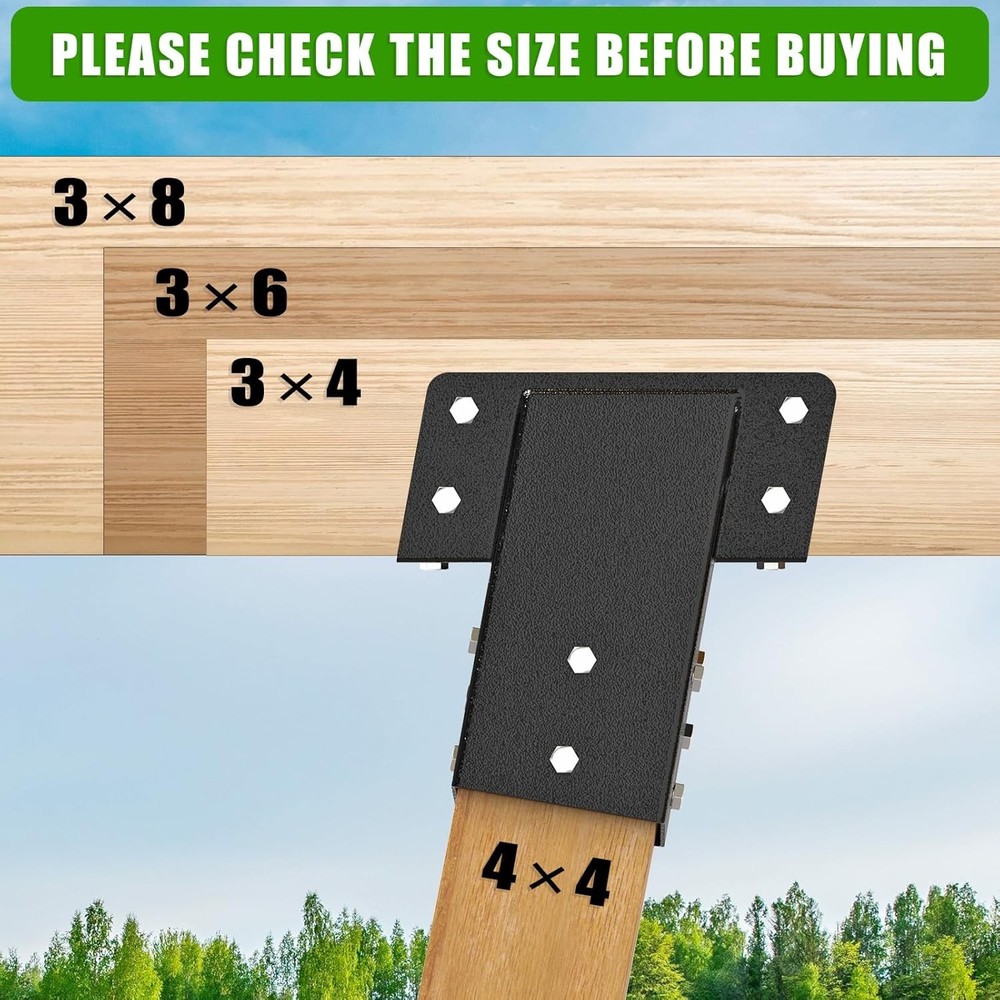 Heavy Duty Deer Stand Brackets, 4X4 Compound Angle Bracket, Powder Coated Elevat