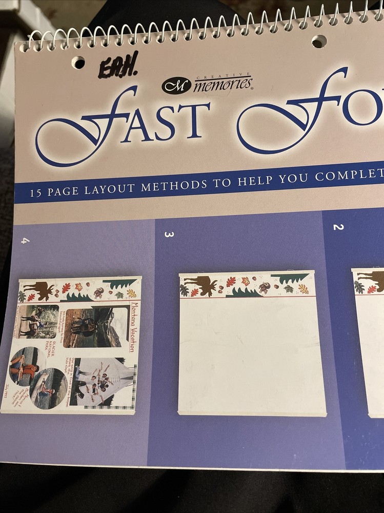 Creative Memories Book FAST FORMULAS Scrapbooking Layout Methods Spiral Bound