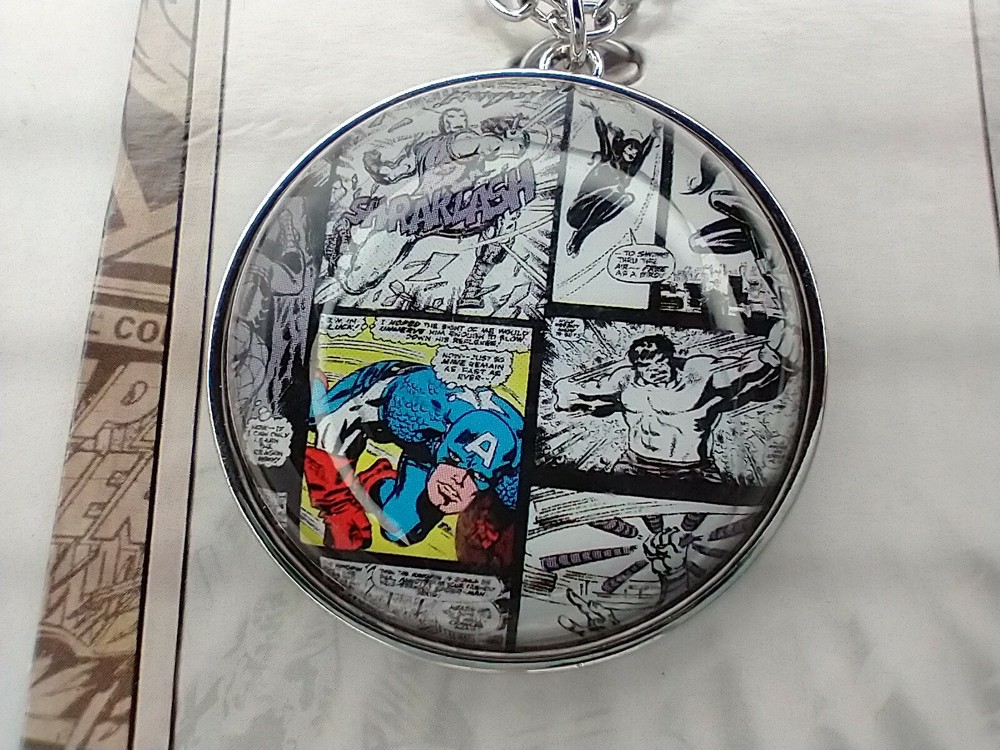 Marvel Comics Necklace Cabochon Pendant New