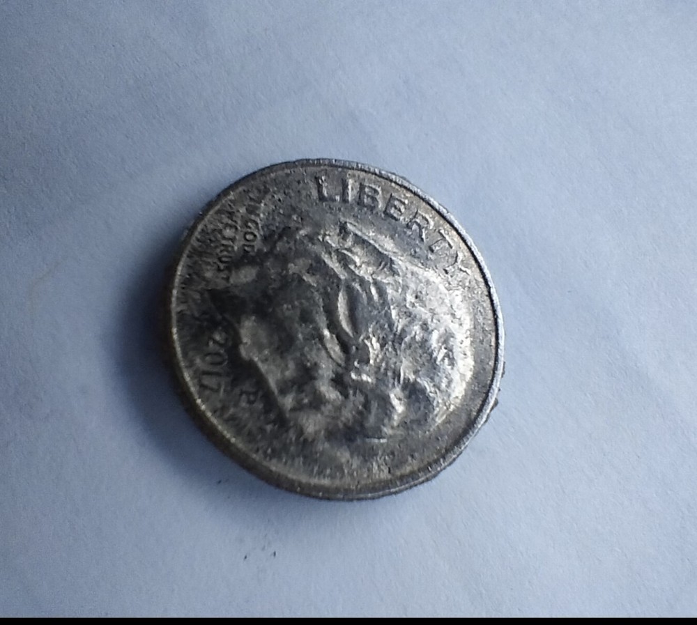 2017 Roosevelt Dime-P-Multiple Front face Error Coin