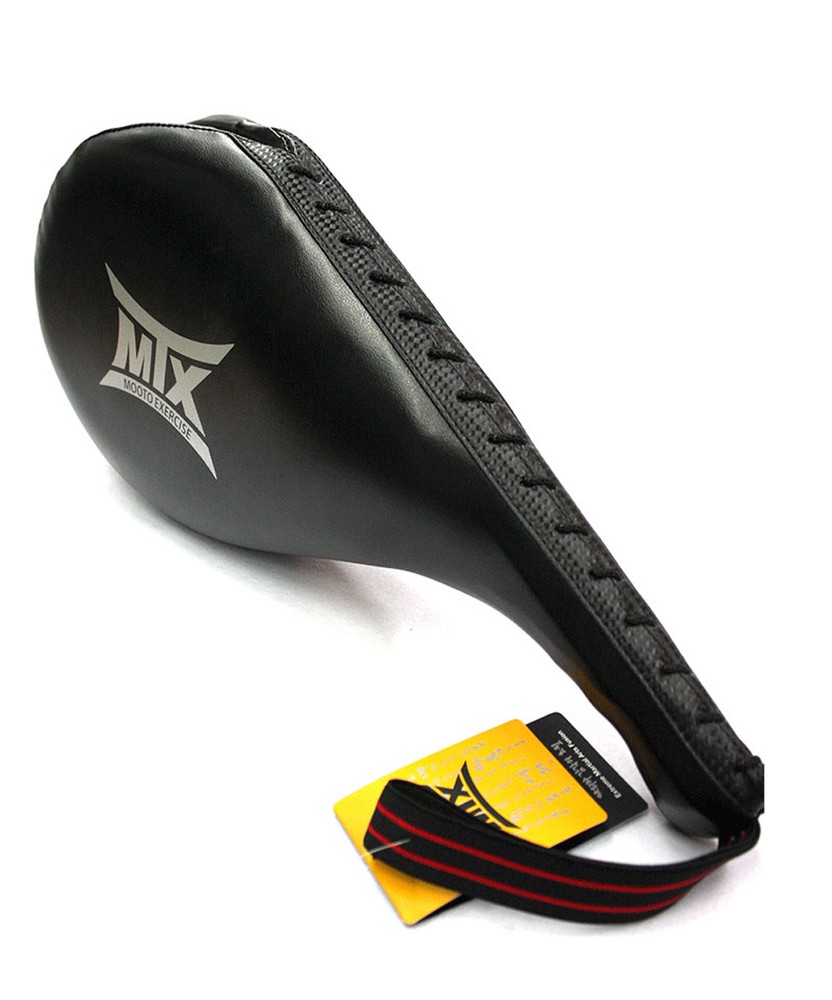 TKD Double Target Mitt Kick Pad Paddle Clapper Kicking  MMA Training Leather New