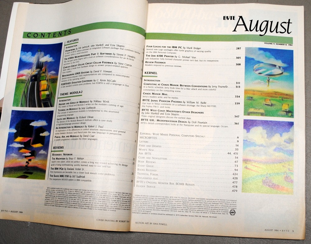 Historic Issue of BYTE Magazine August 1984