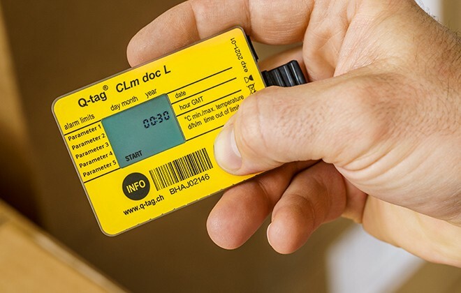 Q-tag CLm doc L Multi-alarm shipping temperature logger