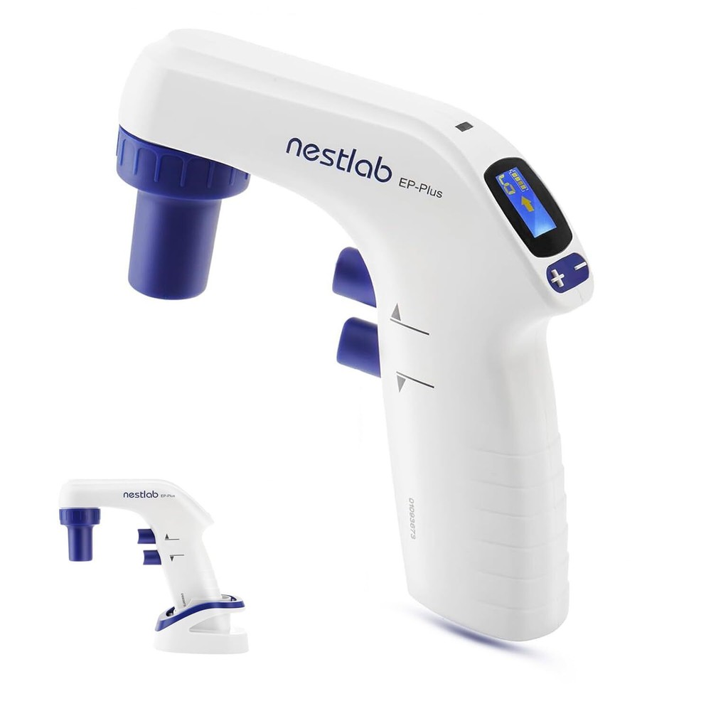Lab Electric Pipette Controller 0.1-100ml for Lab LCD Screen 6 Adjustable Speed