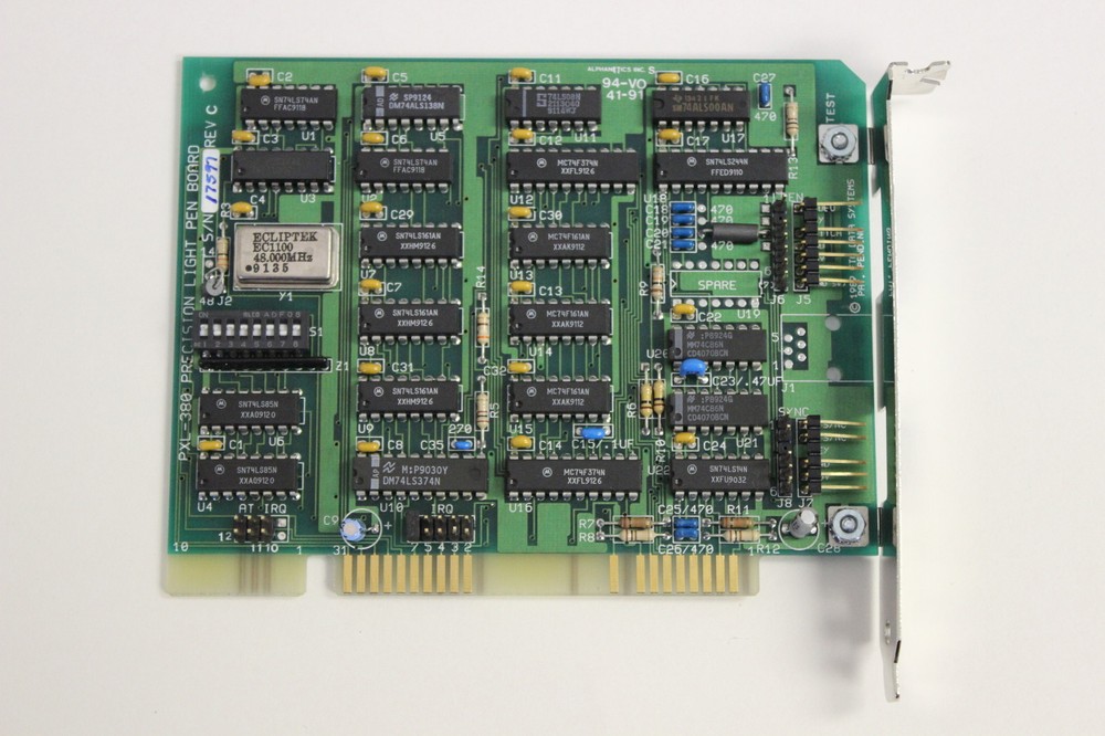 FTG DATA SYSTEMS PXL-380 ISA  PRECISION  LIGHT PEN ADAPTER BOARD