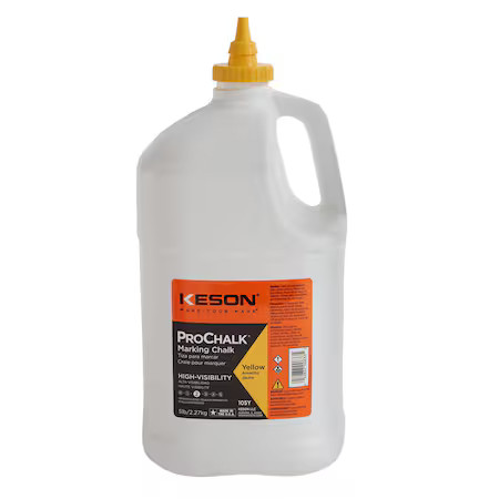 Keson 105Y Marking Chalk Refill,Yellow,5 Lb